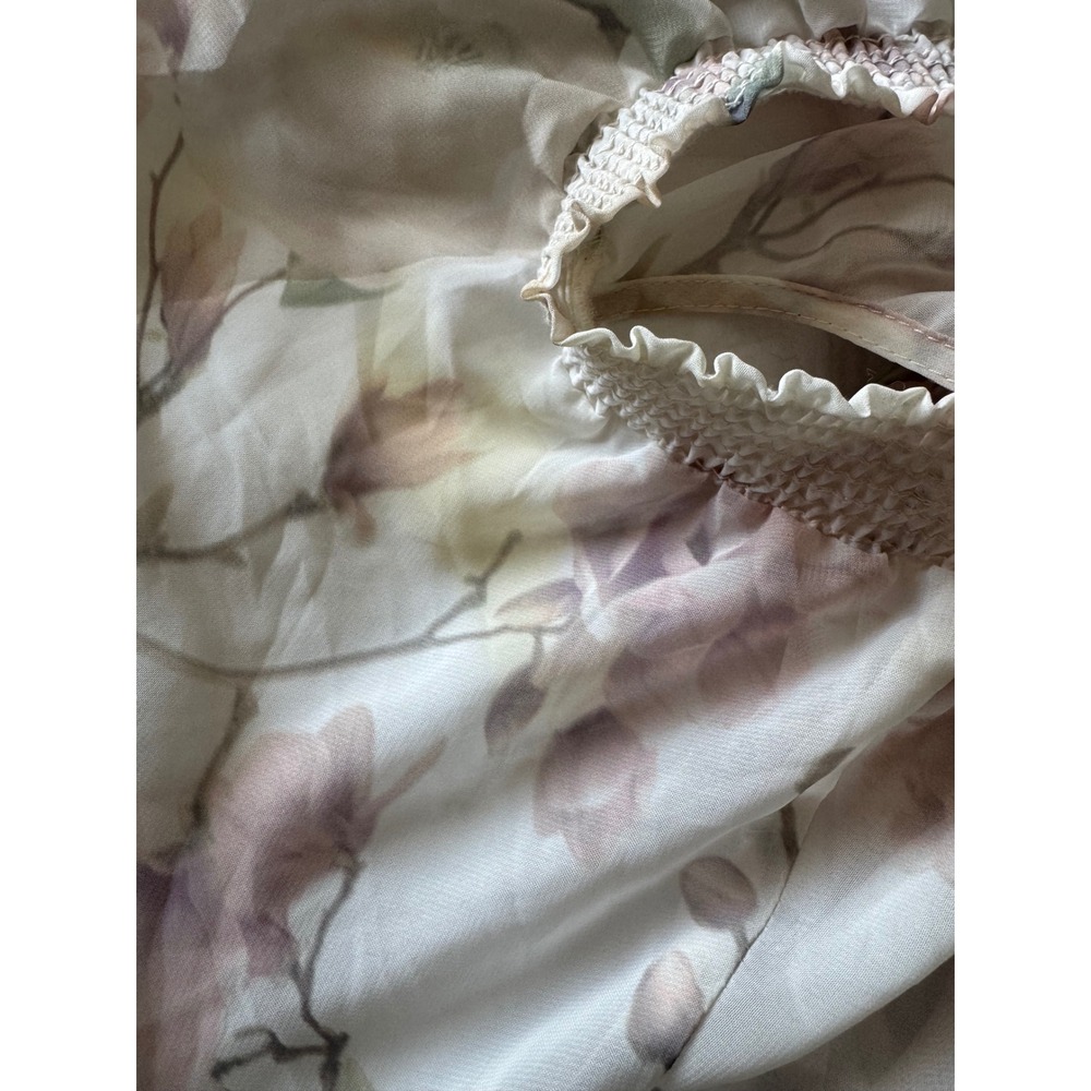 Show Me Your Mumu Floral Maxi Dress Large Off Shoulder Ruffle Garden Party Boho - Picture 6 of 8